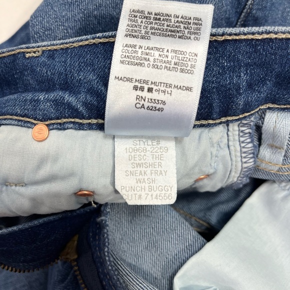 NWT Mother The Swisher Sneak Fray Super Wide Leg Jean size 25 in Punch Buggy - Picture 9 of 11